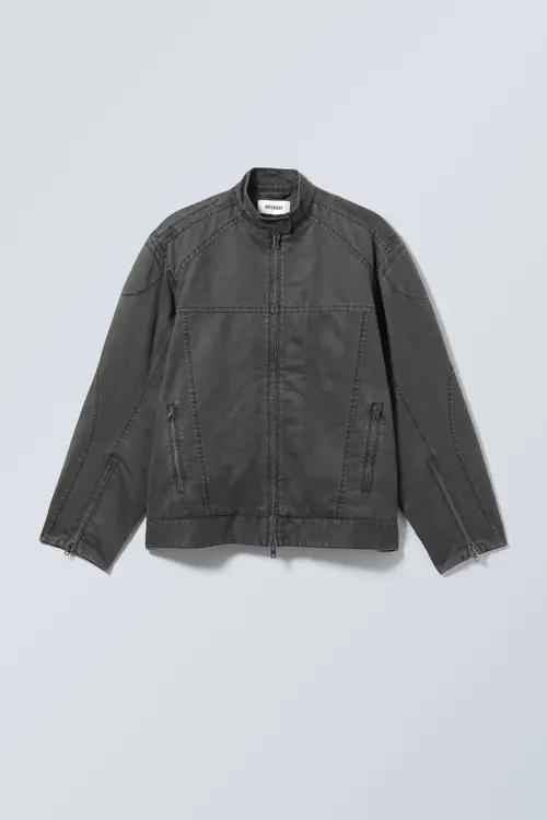 Reed Coated Biker Jacket - Black