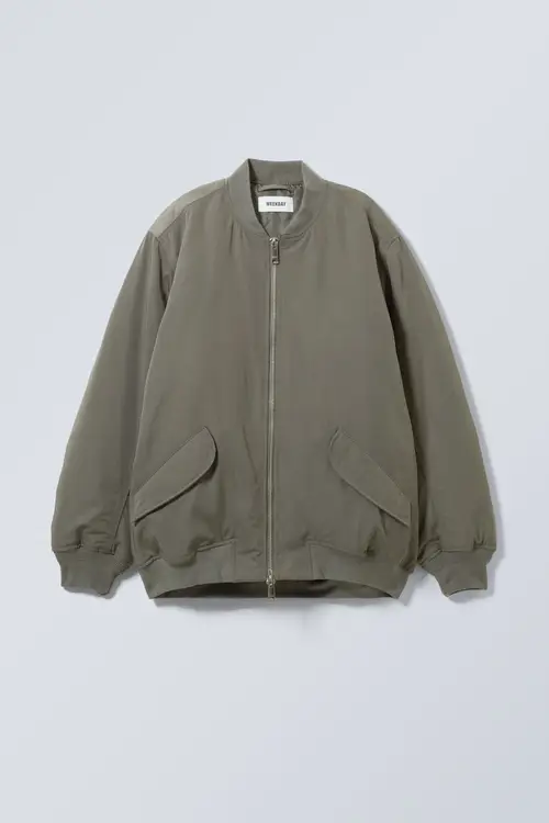 Lui Oversized Bomber Jacket - Green