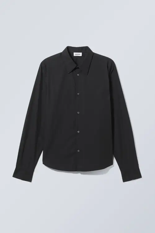 Oscar Regular Cotton Shirt - Black