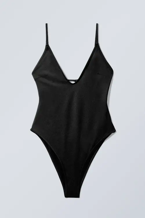 Open Back Swimsuit - Black