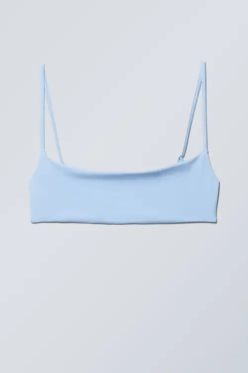 Scoop Neck Bikini Top - Blue