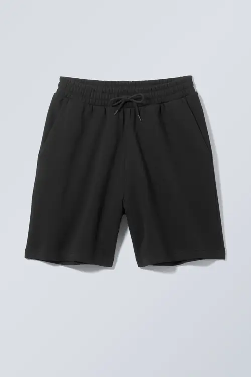 Relaxed Terry Shorts - Black