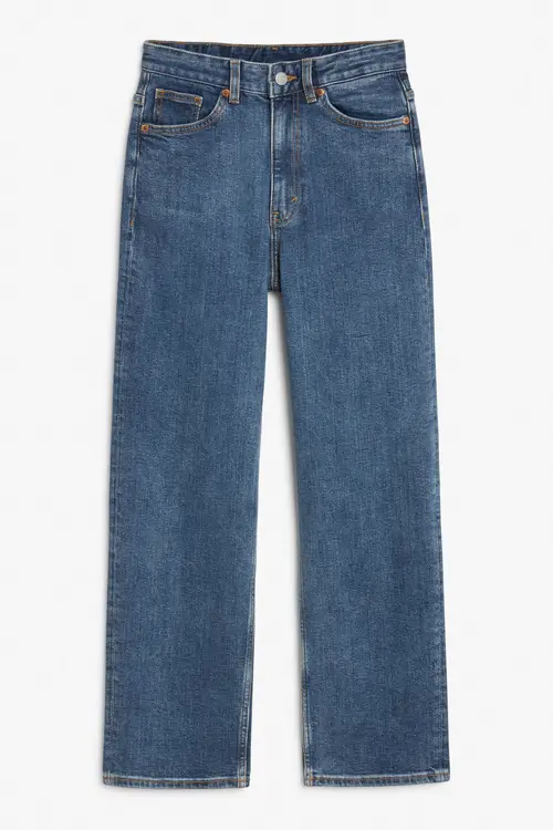 Zami extra high waist straight jeans - Blue