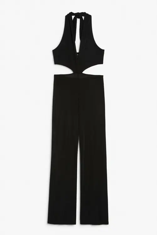 Halter jumpsuit - Black