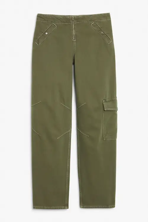 Camilla low waist cargo jeans - Green