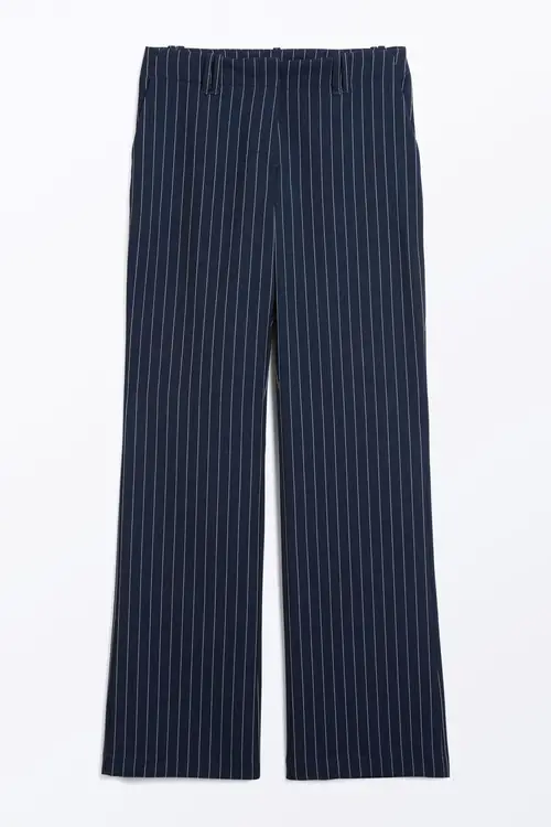 Low waist tailored bootcut trousers - Blue