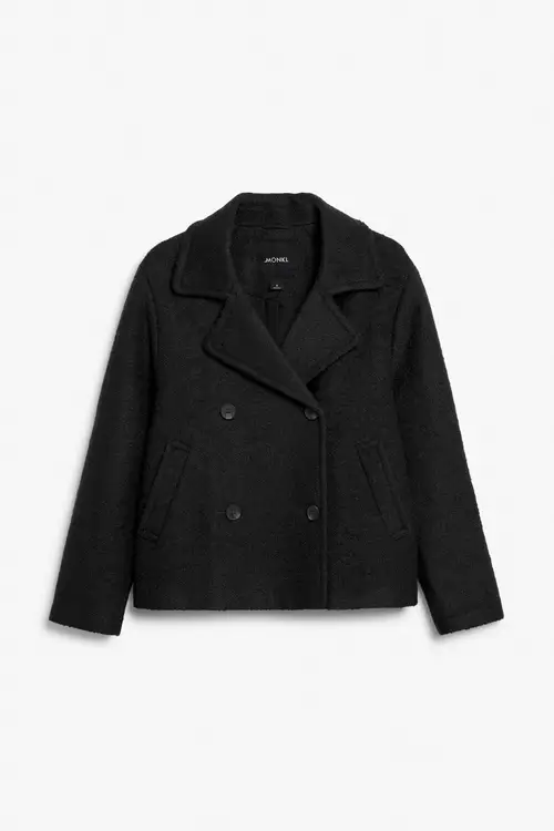 Wool blend jacket - Black