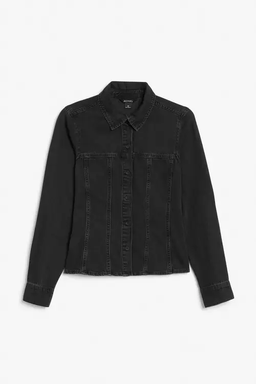 Hourglass denim shirt - Black