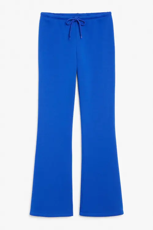 Low waist bootcut trousers - Blue