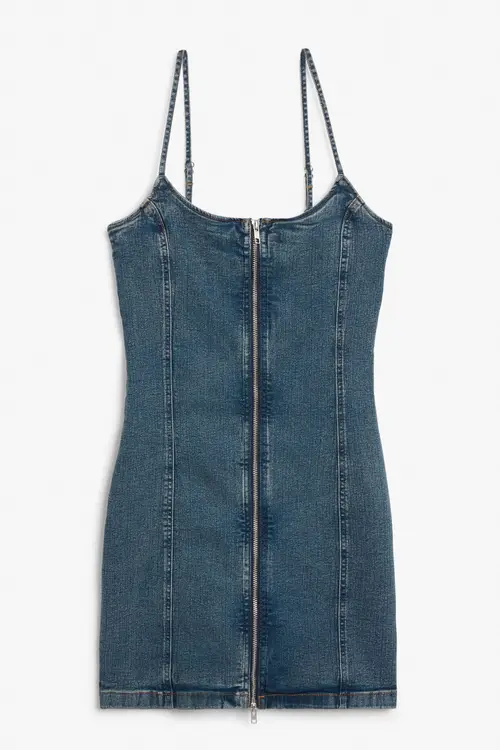 Mini bodycon denim dress - Blue