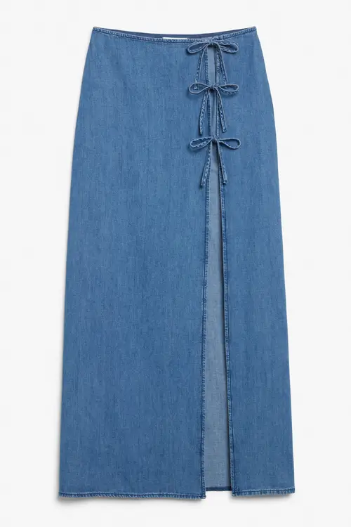 Long denim skirt - Blue