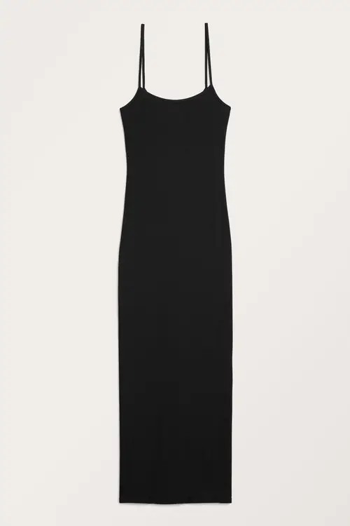 Maxi slip dress - Black