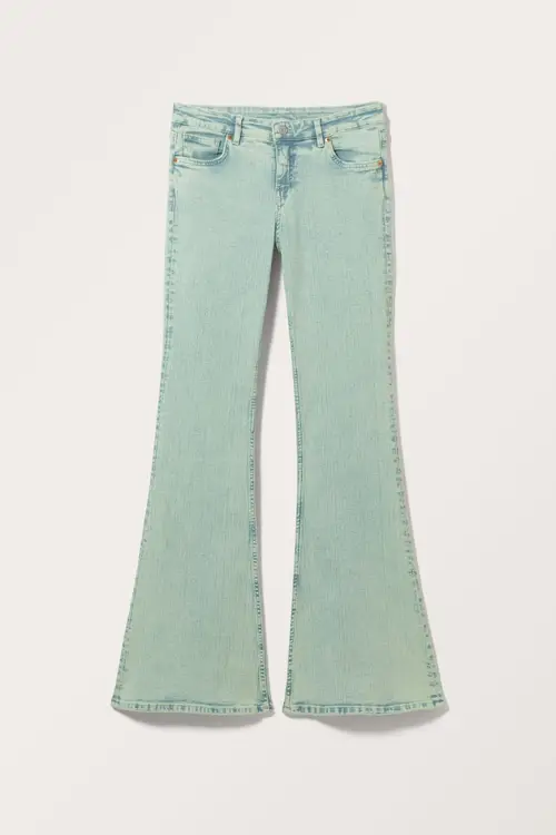 Katsumi Low Waist Flared Jeans - Green