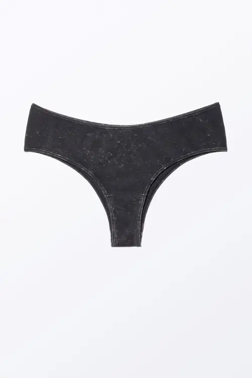 Soft Cotton Hipster Briefs - Black