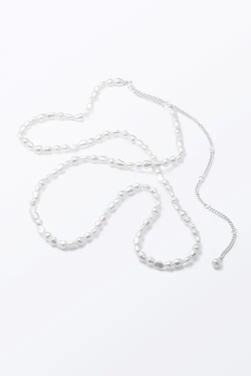 Pearl Belly Chain - Silver