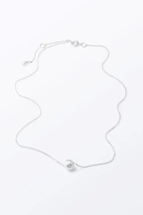 Pearl Necklace - Silver