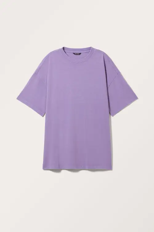 Oversized Cotton T-shirt - Purple