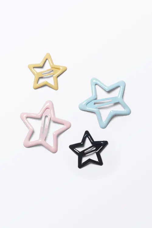 Star Hair Clips - Blue