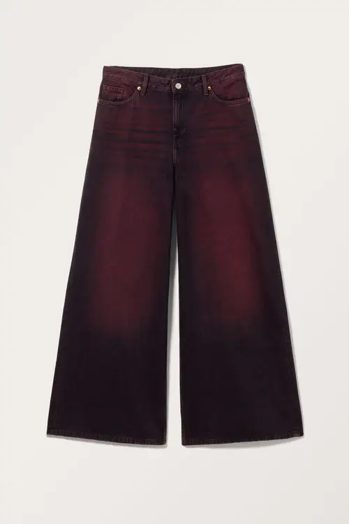 Giga Low Loose Purple Overdye Jeans - Purple