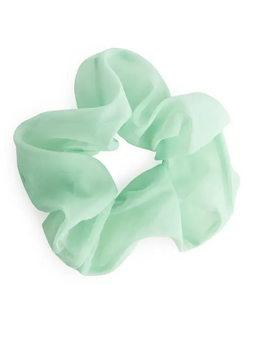 Oversized Organza Scrunchie - Green