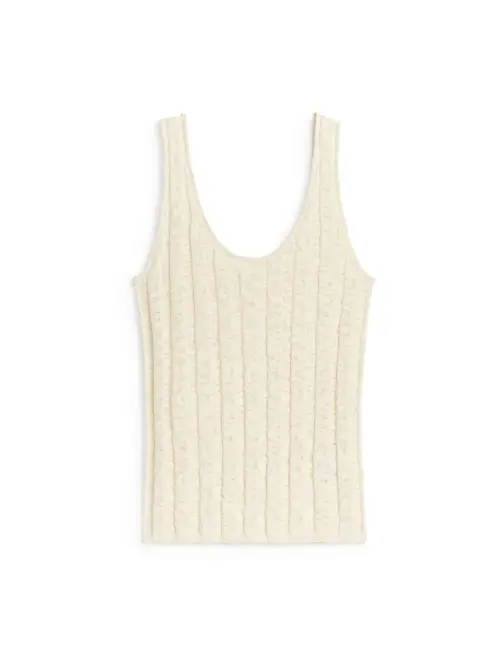 Bouclé Tank Top - Beige