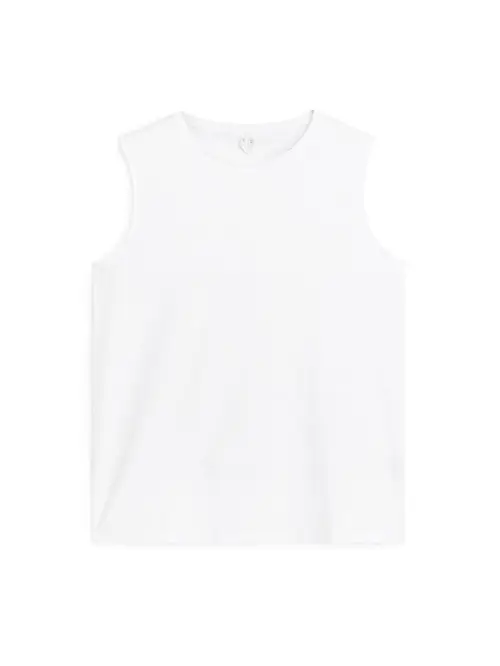 Loose Fit Tank Top - White