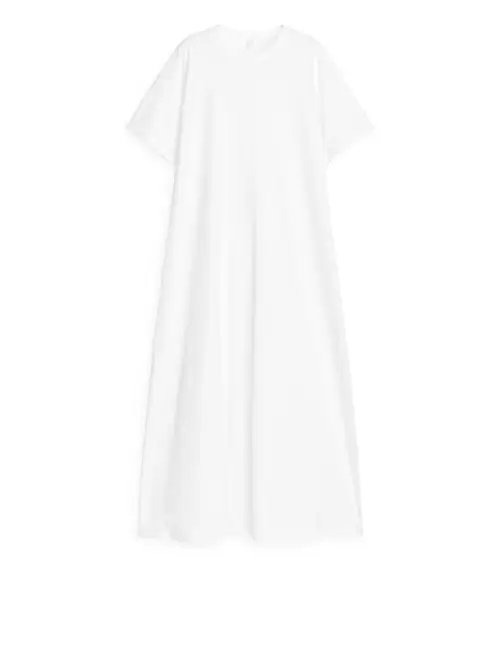 Wide T-Shirt Dress - White