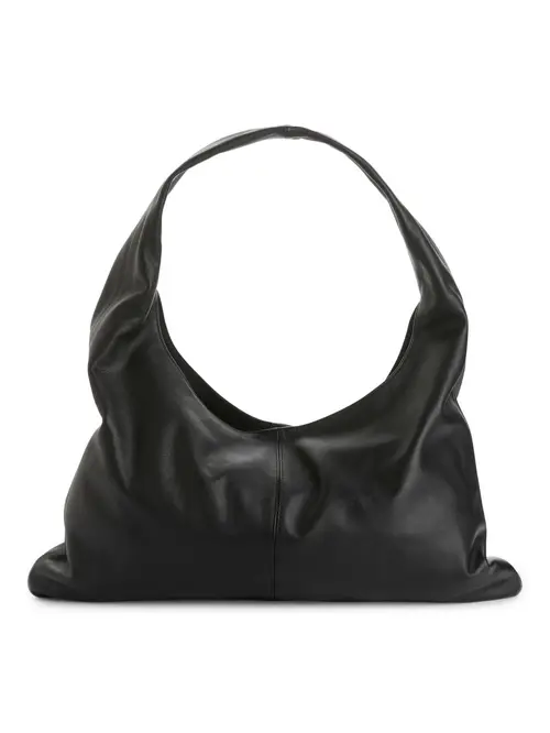 Slouchy Leather Bag - Black