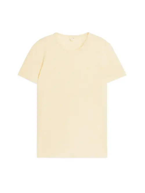 Linen-Blend T-Shirt - Orange