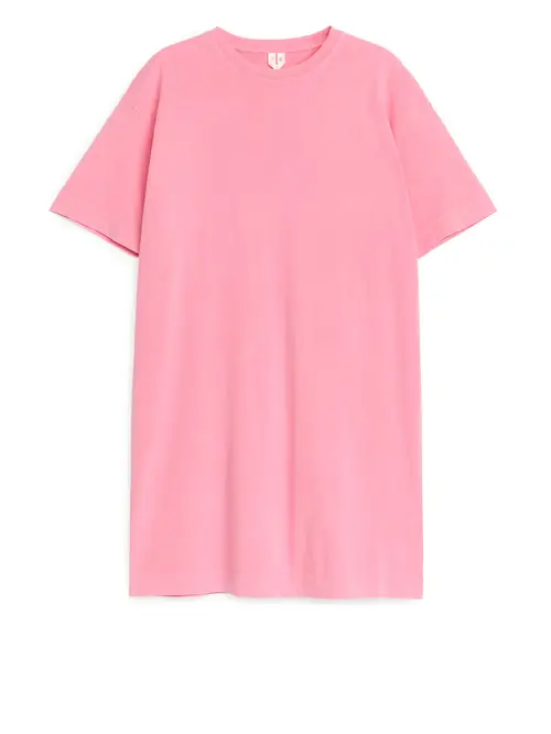 Oversize T-Shirt Dress - Pink