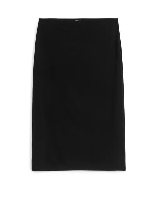 Interlock Pencil Skirt - Black