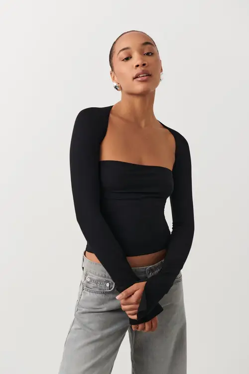 Soft touch square neck top