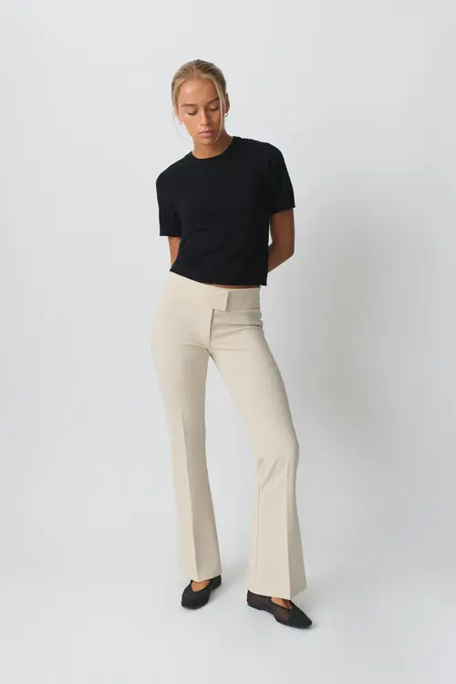 Jersey tailored trousers