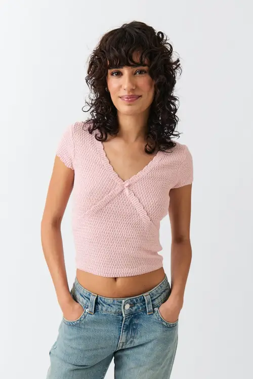 Crochet knitted top