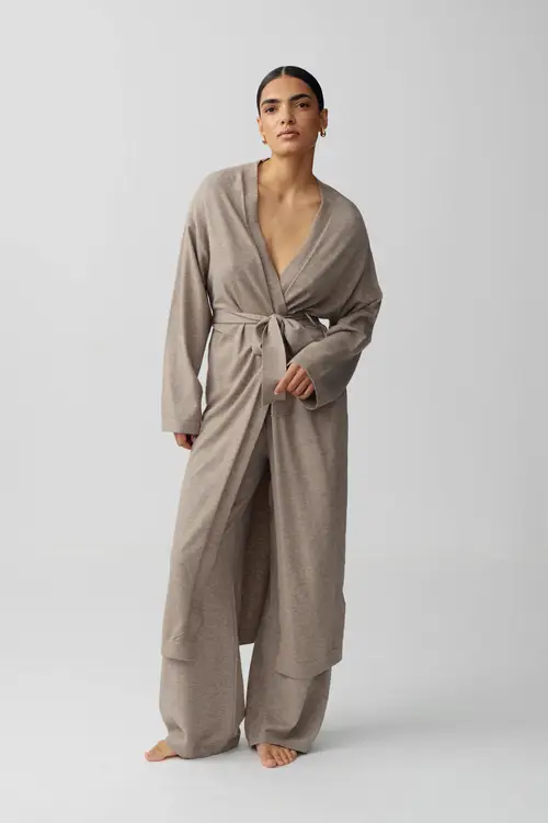 Knitted homewear robe