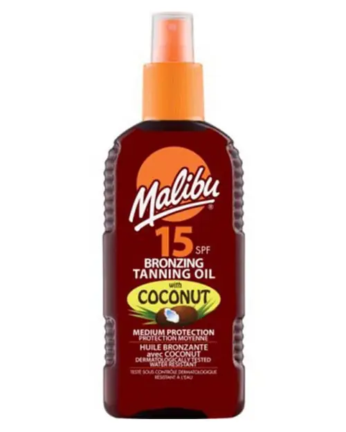 Malibu Bronzing Tanning Oil Spray Coconut SPF 15 200 ml