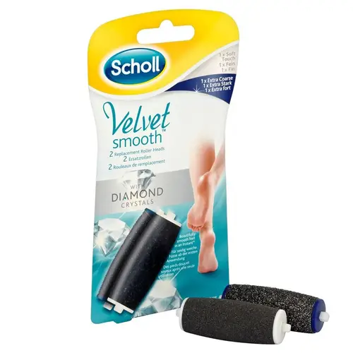 Scholl Velvet Smooth Diamond 1 Ekstra Stærk + 1 Soft Refill