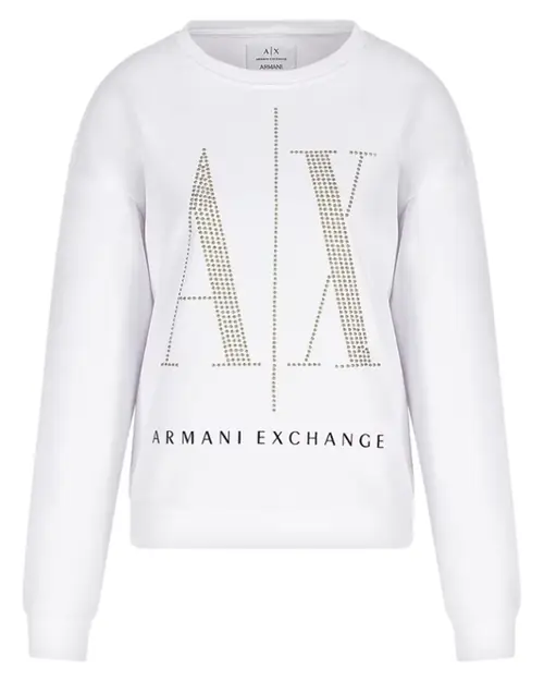 Armani Exchange Woman Sweatshirt White Str. L