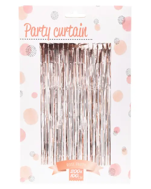 Excellent Houseware Party Curtain Rosegold   1 stk.