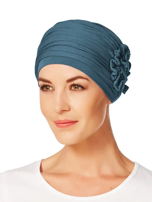 Christine Headwear - Lotus Turban | Ocean Blue - onesize