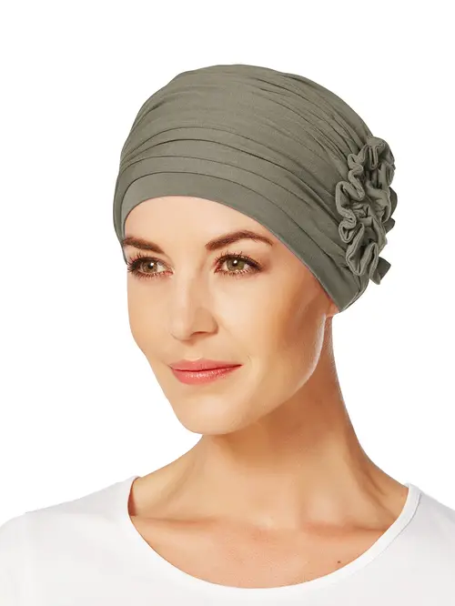 Christine Headwear - Lotus Turban | Brown Green - onesize