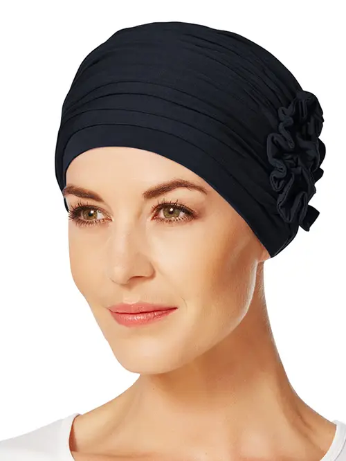 Christine Headwear - Lotus Turban | Blue Melange - onesize