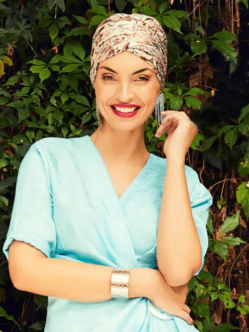 Boho Spirit Headwear - Sapphire Turban | Oriental Rose Paisley - onesize