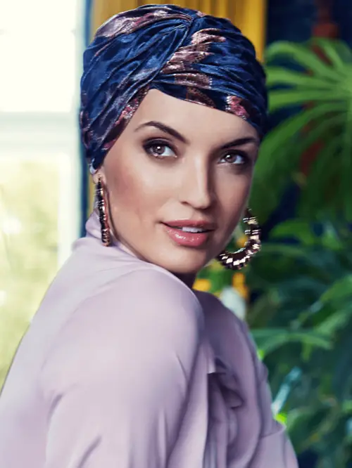 Boho Spirit Headwear - Pearl Turban | Flowery Twilight  - onesize