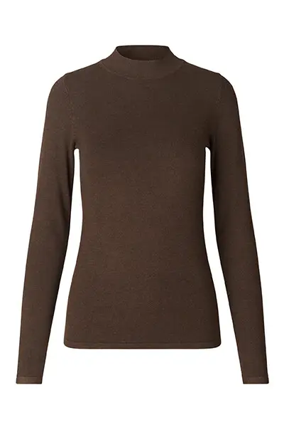 CRÉTON Linna turtleneck sweater (COFFEE MELANGE, L)