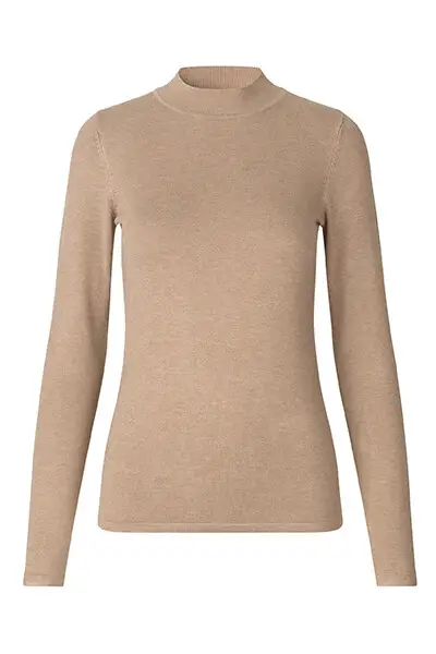 CRÉTON Linna turtleneck sweater (CAMEL MELANGE, S)