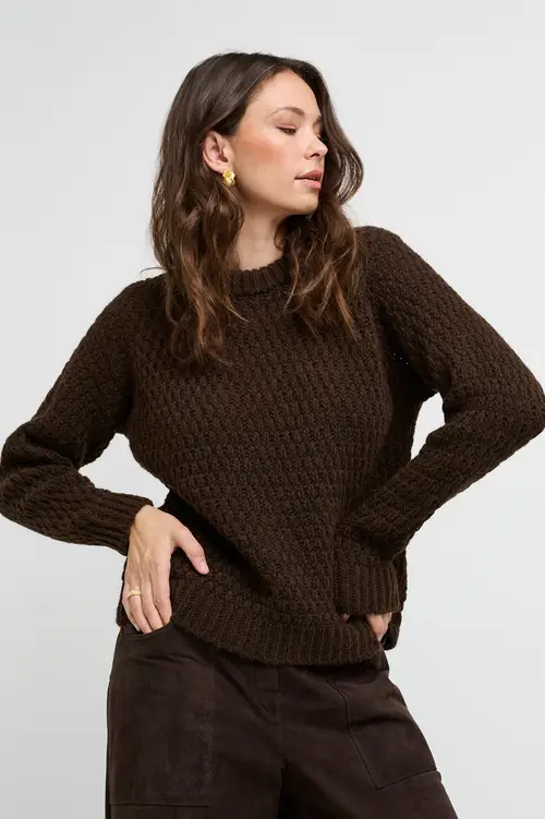 CRÉTON CRBillie sweater (DARK BROWN M)