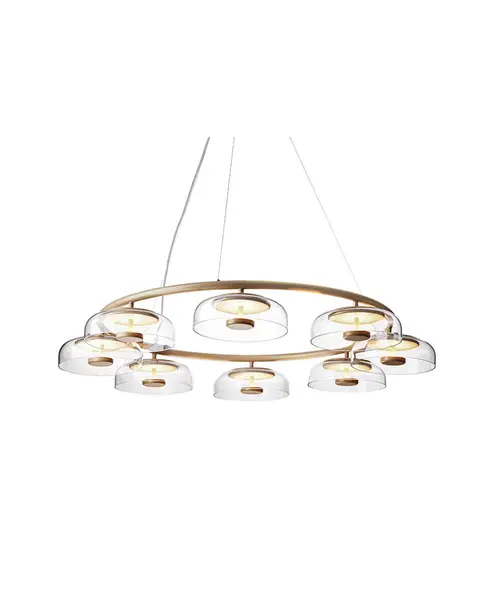 Nuura - Blossi 8 Lysekrone Nordic Gold/Clear