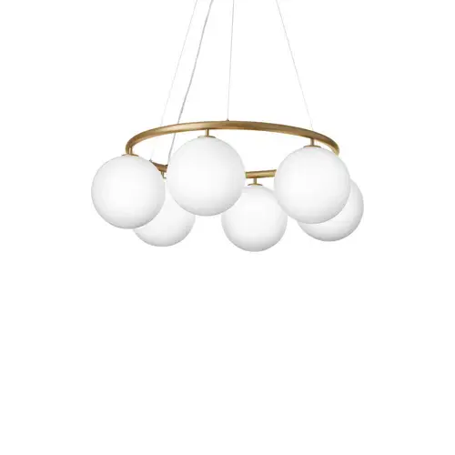 Nuura - Miira 6 Circular Lysekrone Brass/Opal