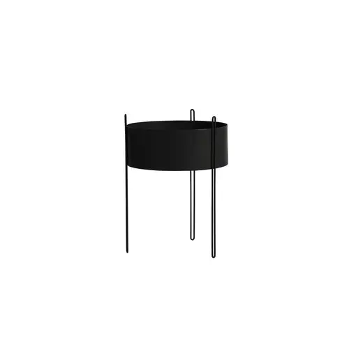 Woud - Pidestall Planter Large Black